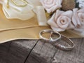 Wedding rings in the vintage arrangement