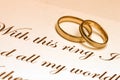 Wedding Rings And Vow Royalty Free Stock Photo