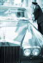 Wedding Rolls Royce car on marriage day Royalty Free Stock Photo