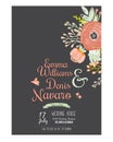 Wedding romantic floral Save the Date invitations