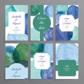 Wedding save the date card watercolor Royalty Free Stock Photo