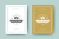 Wedding save the date invitation card vector illustration. Royalty Free Stock Photo