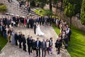 Wedding at Scalieri Castle at Malcesine on Lake Garda Italy Royalty Free Stock Photo