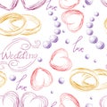 Wedding seamless pattern