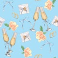 Wedding seamless pattern.