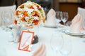 Wedding serving table decoration Royalty Free Stock Photo