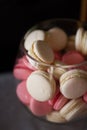 Wedding set of biscuits in pink and white Royalty Free Stock Photo