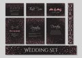 Wedding set cards Royalty Free Stock Photo