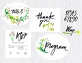 Wedding set of cards Royalty Free Stock Photo