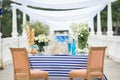 Wedding set up and Decorate Set for Celebrate and Event dinner party Royalty Free Stock Photo