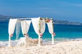 Wedding set up, tropical outdoor wedding reception, beauti