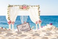 Wedding set up, tropical outdoor wedding reception, beauti