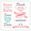 Wedding set. Vector illustration. Royalty Free Stock Photo