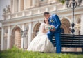 Wedding shot of bride and groom Royalty Free Stock Photo