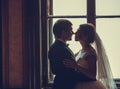 Wedding shot of bride and groom Royalty Free Stock Photo