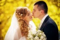 Wedding shot of bride and groom Royalty Free Stock Photo