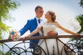 Wedding shot of bride and groom Royalty Free Stock Photo