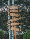 Wedding signpost, arrows, standing sign