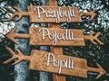 Wedding signpost, arrows, standing sign