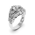 Wedding silver diamond ring Royalty Free Stock Photo