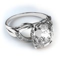 Wedding silver diamond ring Royalty Free Stock Photo