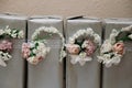 wedding souvenirs decorated with flowers Royalty Free Stock Photo