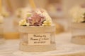 wedding souvenirs decorated with flowers Royalty Free Stock Photo