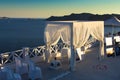 The wedding spot in Santorini caldera Royalty Free Stock Photo
