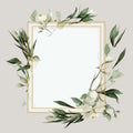 wedding square frame made of branches