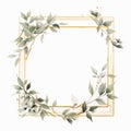 wedding square frame made of branches