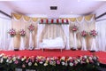 Wedding Stage Decoration with colorful flowers Royalty Free Stock Photo