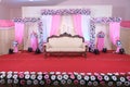 Wedding Stage Decoration with colorful flowers Royalty Free Stock Photo