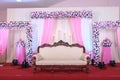 Wedding Stage Decoration with colorful flowers Royalty Free Stock Photo