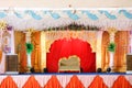 Wedding  stage of flowers disign Royalty Free Stock Photo