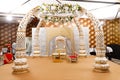 Wedding stage of flowers disign