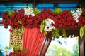 Wedding stage of flowers disign