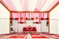 Wedding stage in Indian marriage before start wedding rituals