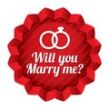 Wedding star. Will you marry me sticker.