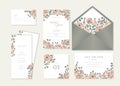 Wedding stationery eucalyptus and creamy anemones