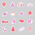 Wedding stickers set eps10