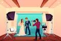Wedding studio photo shoot with bride and groom
