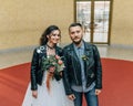 Wedding in the style of rock. Rocker or Biker wedding.