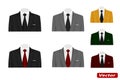 Wedding suit with a tie vector