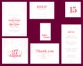 Wedding suite collection card templates