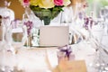 Wedding Table Card Royalty Free Stock Photo