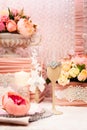 Wedding table. Close-up of wine glasses Royalty Free Stock Photo