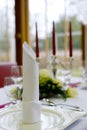 Wedding table decoration Royalty Free Stock Photo