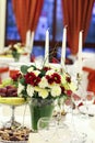 Wedding table decoration Royalty Free Stock Photo