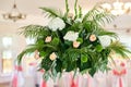 Wedding table decoration with flowers Royalty Free Stock Photo