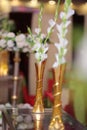 Wedding table decoration flowers